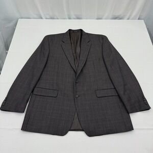 Lauren Ralph Lauren 100% Wool Blazer Jacket Mens 46L Houndstooth Glen Plaid